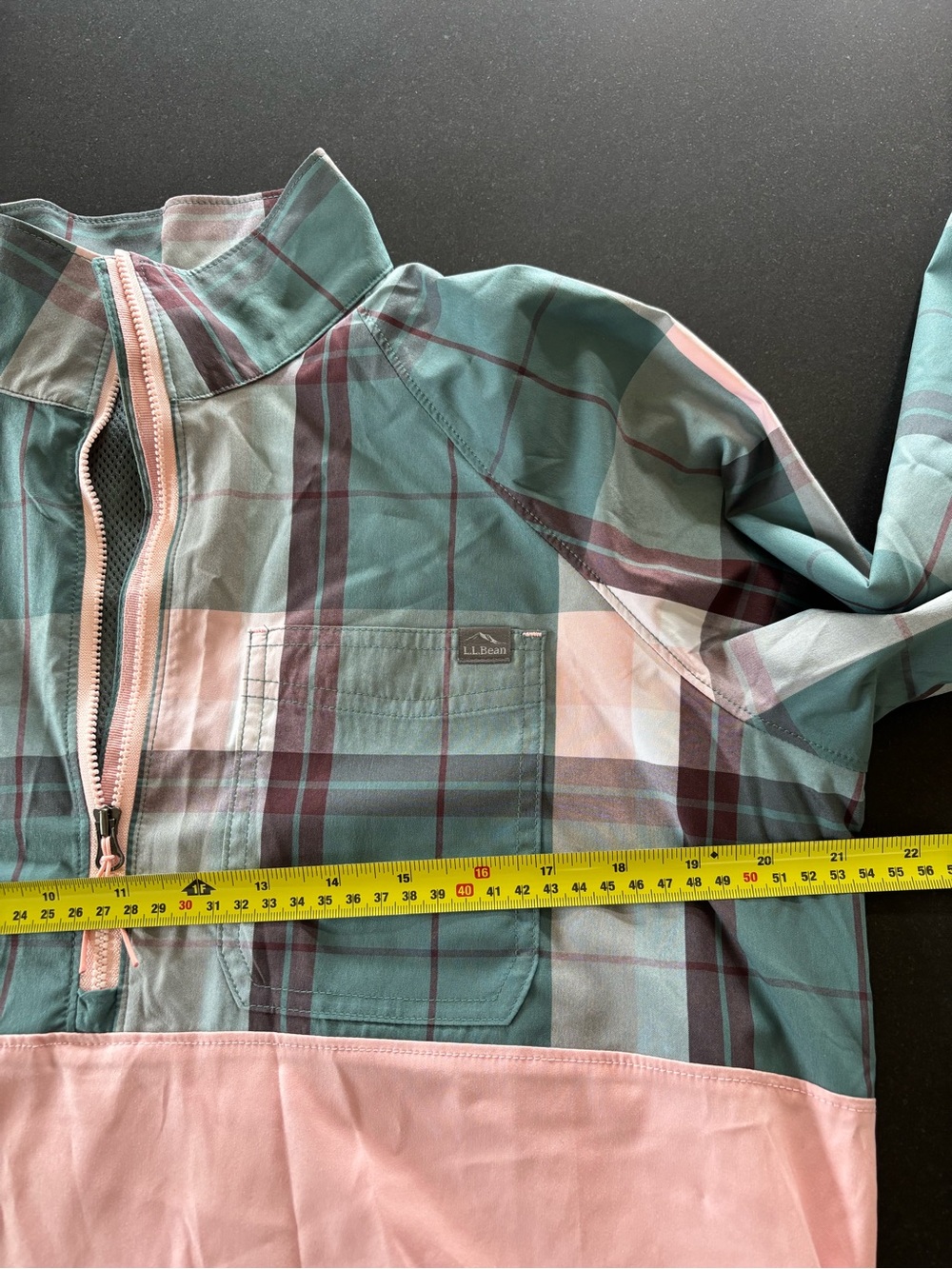 EUC LL Bean Windbreaker Women’s Pullover Plaid Lightweight Jacket ID #514065 M - Picture 10 of 15